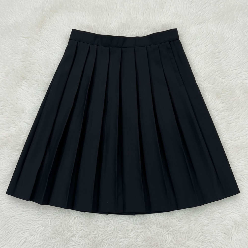 French Toast Girls' Black Knee Length Pleated Skirt - Size 14
 b87
